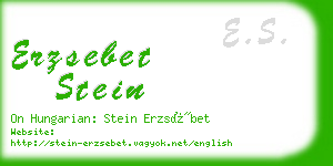 erzsebet stein business card